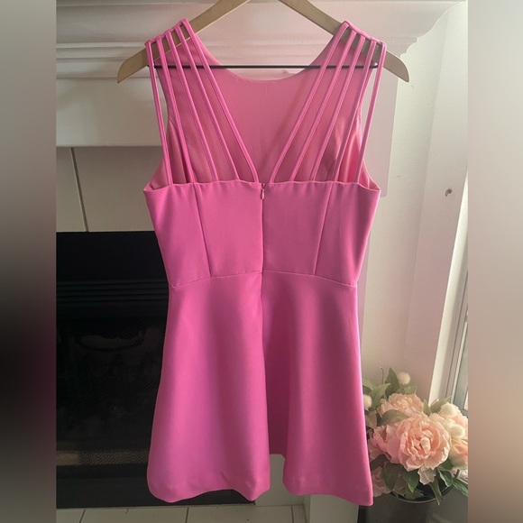 Adelyn Rae Light Pink Strappy Back Fit & Flare Dress Size M - Picture 3 of 9